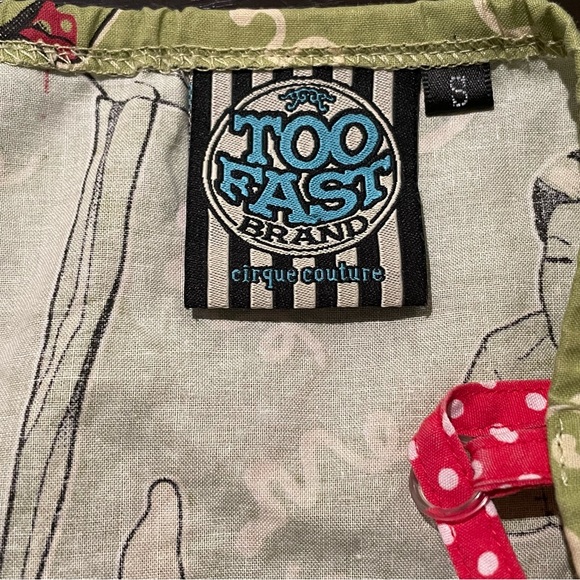 🪦Rare💚 Too Fast Cirque Couture 🪓 Zombie Girl Cotton Dress - Picture 7 of 11